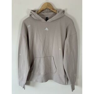 Adidas Hoodie Pullover Womens M Healing Crystal Beige Taupe Smoky Quarts IC8684